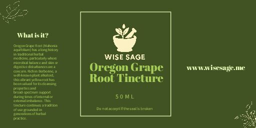 Oregon Grape Root Tincture (Mahonia Aquifolium)