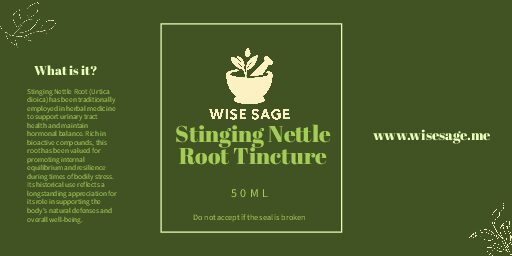 Stinging Nettle Root Tincture (Urtica Dioica)